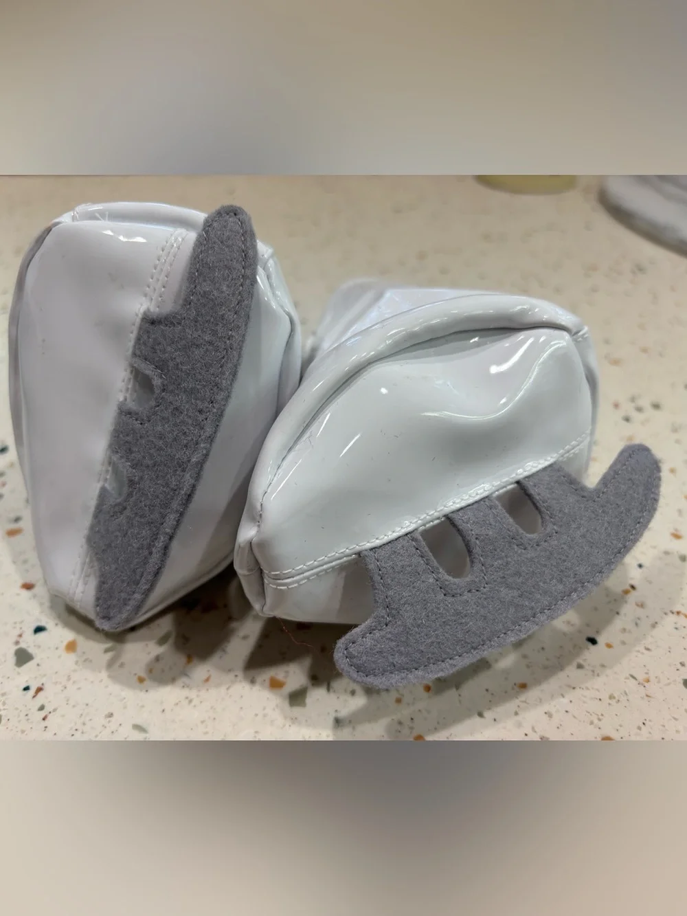 Build-A-Bear White‎ Patent Lace-Up Doll Ice Skates